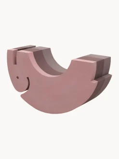 Discount bObles Bascule Elephant, larg. 45 cm Vieux rose, aubergine, mauve