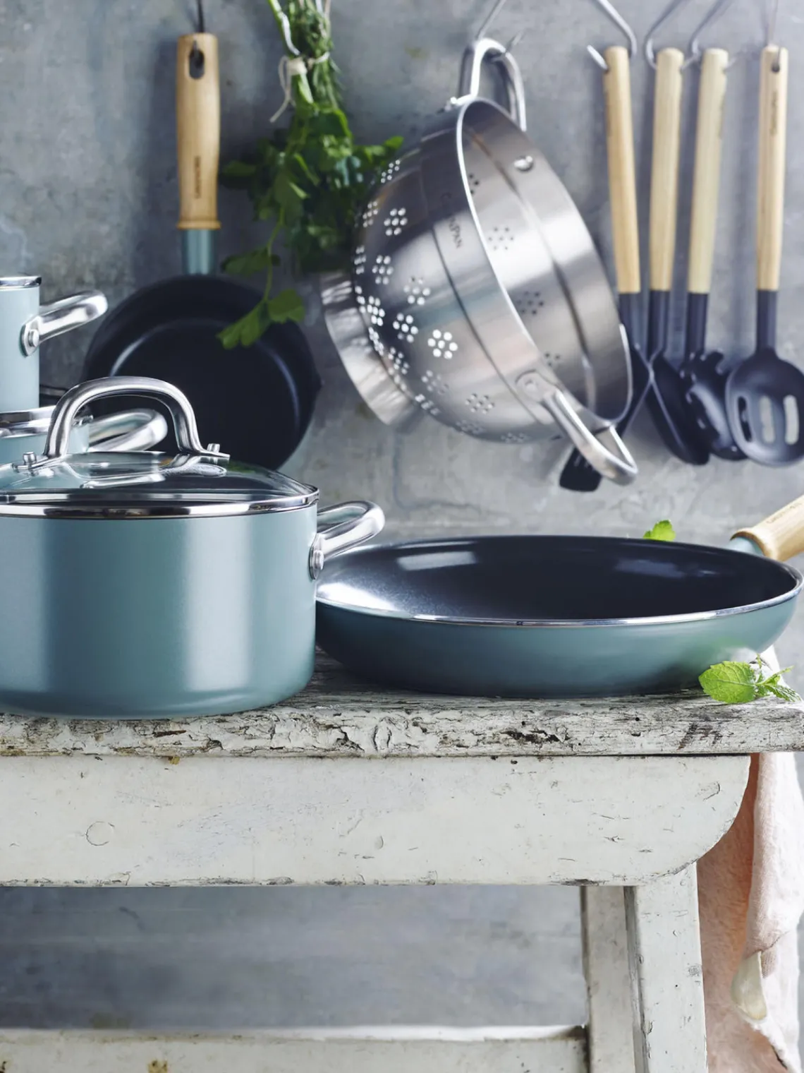 Discount GreenPan Batterie de cuisine avec revêtement antiadhésif Mayflower, 10 élém.