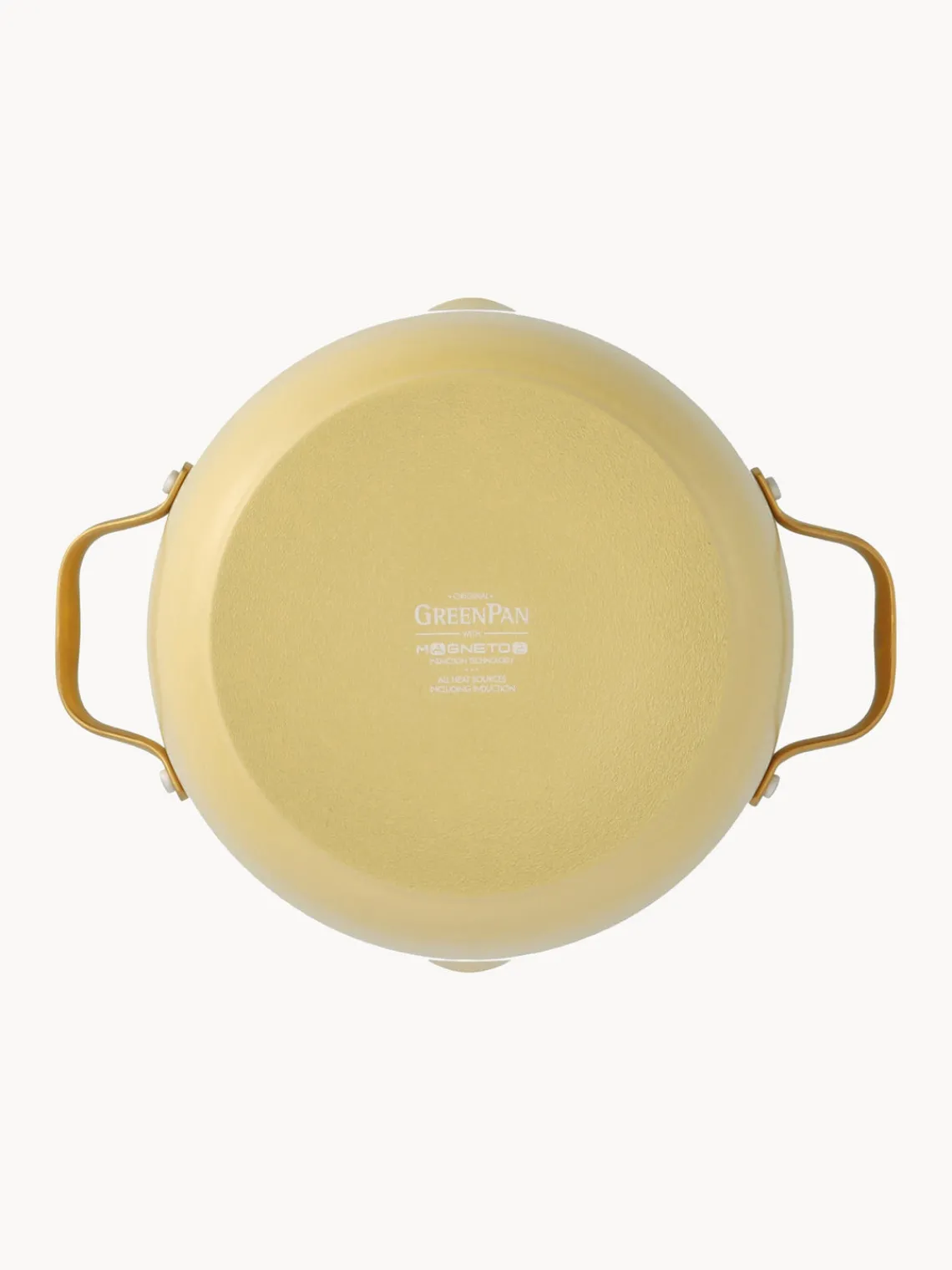 Fashion GreenPan Batterie de cuisine avec revêtement antiadhésif Padova, 10 élém. Jaune soleil, blanc crème, doré