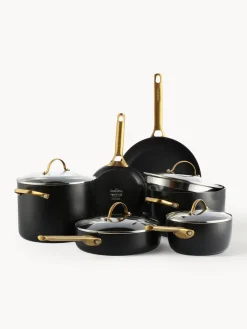Sale GreenPan Batterie de cuisine avec revêtement antiadhésif Padova, 10 élém. Noir, doré