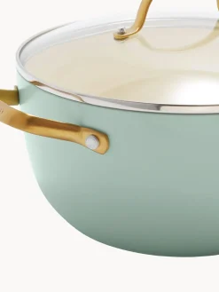 New GreenPan Batterie de cuisine avec revêtement antiadhésif Padova, 10 élém. Vert menthe, blanc crème, doré