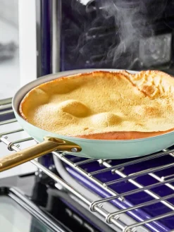 New GreenPan Batterie de cuisine avec revêtement antiadhésif Padova, 10 élém. Vert menthe, blanc crème, doré
