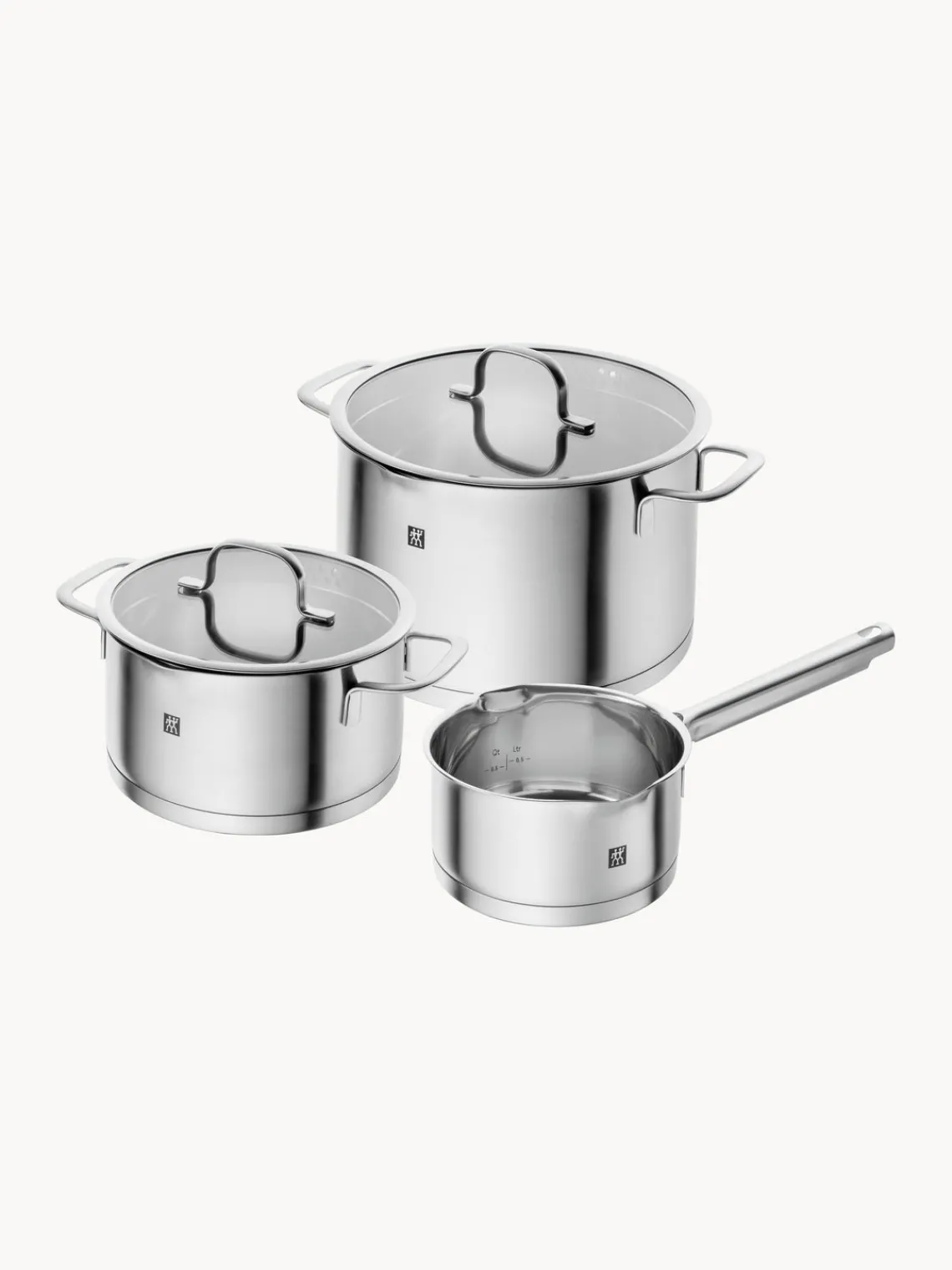 Clearance ZWILLING Batterie de cuisine en acier inoxydable TrueFlow, 3 pièces