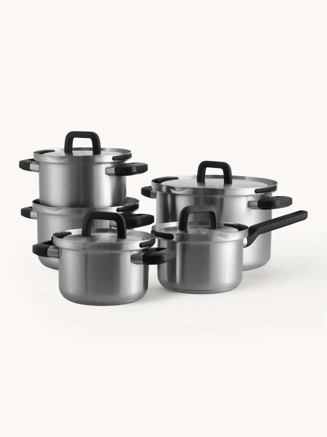 Online BK Batterie de cuisine en acier inoxydable Q-Linair, 5 élém. Argenté