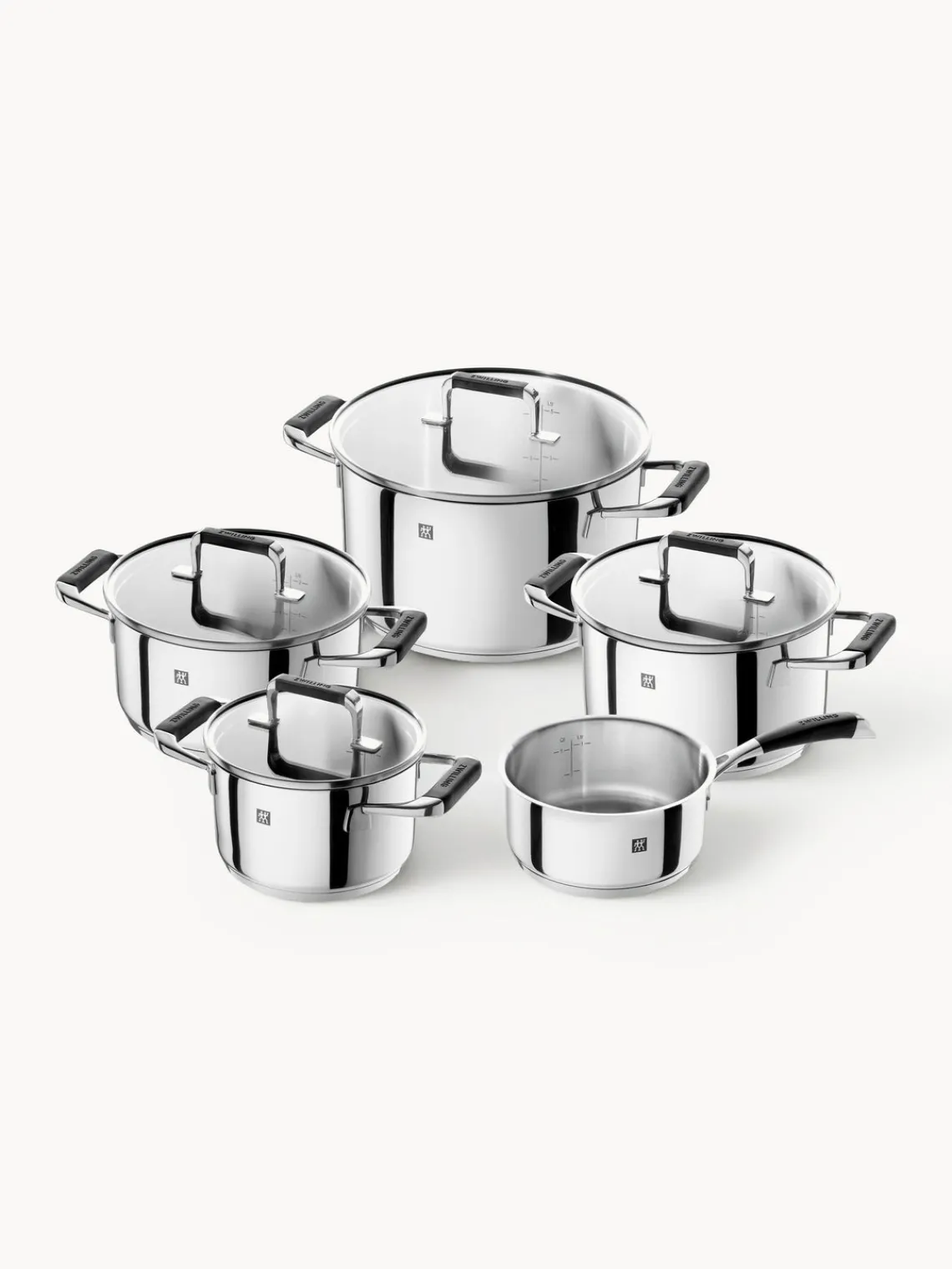 Hot ZWILLING Batterie de cuisine en acier inoxydable Poletto, 5 élém.