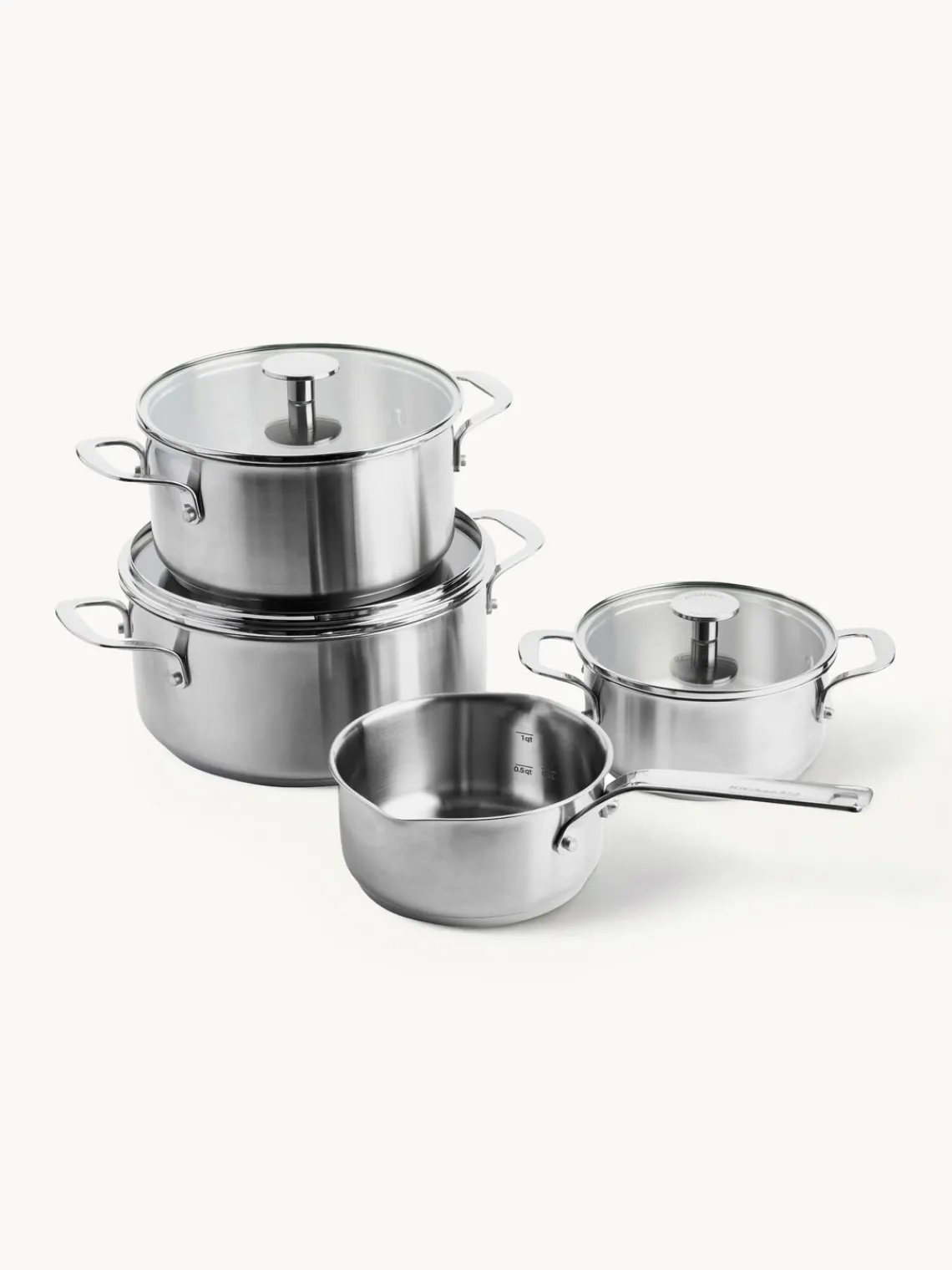 Sale KitchenAid Batterie de cuisine , 7 élém. Argenté