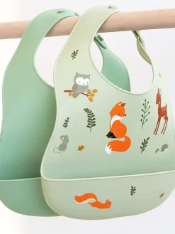 Clearance A Little Lovely Company Bavoirs en silicone Forest, 2 élém.