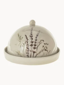 Sale Bloomingville Beurrier artisanal avec motif botanique Bea