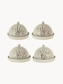 Sale Bloomingville Beurrier artisanal avec motif botanique Bea