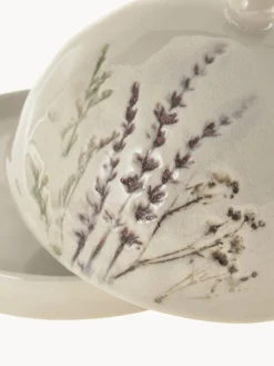 Sale Bloomingville Beurrier artisanal avec motif botanique Bea