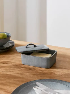 Online Broste Copenhagen Beurrier artisanal Nordic Sea Gris-bleu, chiné