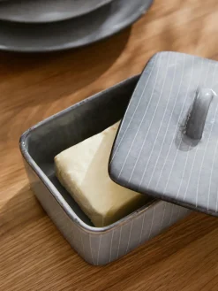 Online Broste Copenhagen Beurrier artisanal Nordic Sea Gris-bleu, chiné