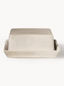 Outlet ASA Selection Beurrier en grès cérame émaillé Saisons Blanc cassé, chiné