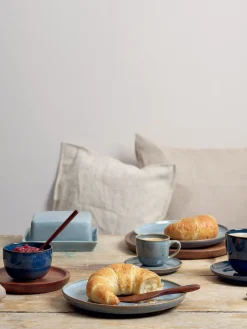 New ASA Selection Beurrier en grès cérame émaillé Saisons Gris-bleu, chiné