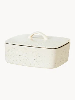Discount Broste Copenhagen Beurrier rustique fait main Nordic Vanilla Blanc cassé, chiné