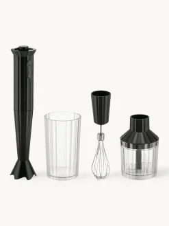 Sale ALESSI Blender plongeant avec accessoires Plissé, 4 élém. Noir, mat