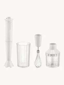 Fashion ALESSI Blender plongeant avec accessoires Plissé, 4 élém. Blanc cassé, mat
