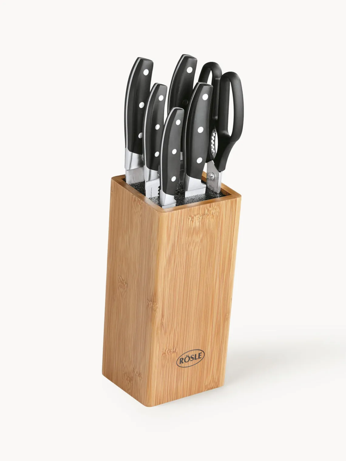 New RÖSLE Bloc avec 5 couteaux et 1 paire de ciseaux Cuisine