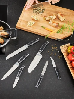 New RÖSLE Bloc avec 5 couteaux et 1 paire de ciseaux Cuisine