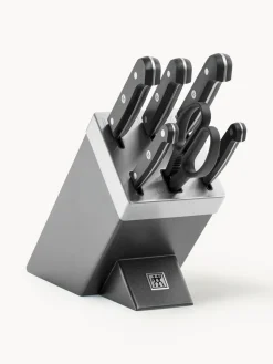Clearance ZWILLING Bloc couteaux auto-affûtants Gourmet, 7 élém. Gris, argenté, noir