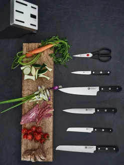 Clearance ZWILLING Bloc couteaux auto-affûtants Gourmet, 7 élém. Gris, argenté, noir