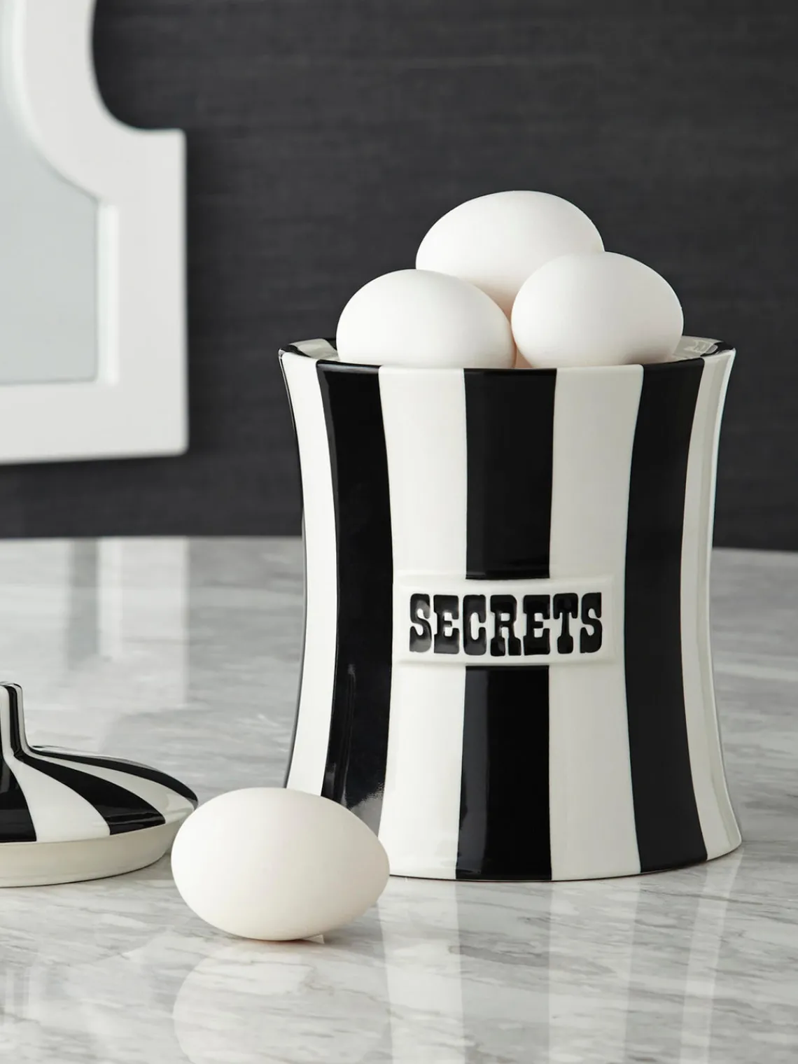 Fashion Jonathan Adler Bocal Secrets Noir, blanc