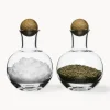 Best Sagaform Bocaux de rangement en verre soufflé bouche avec bouchon en bois Eden, 2 pièces