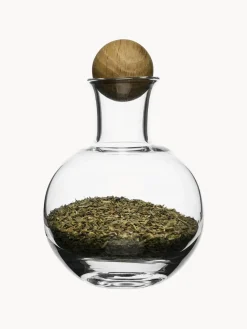 Best Sagaform Bocaux de rangement en verre soufflé bouche avec bouchon en bois Eden, 2 pièces