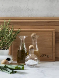 Best Sagaform Bocaux de rangement en verre soufflé bouche avec bouchon en bois Eden, 2 pièces