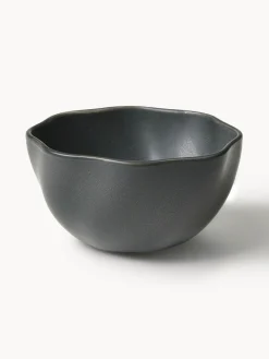 Clearance Broste Copenhagen Bol à céréales fait à la main de forme organique Limfjord, tailles variées Anthracite