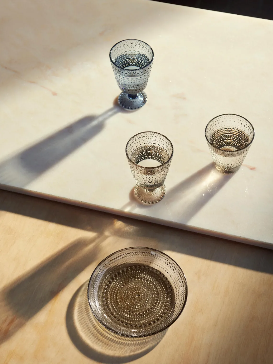 New iittala Bol à dip en verre Kastehelmi Beige, transparent