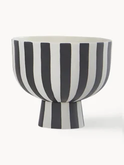 Online Oyoy Living Design Bol à fruits artisanal Toppu, haut. 13 cm Noir, blanc