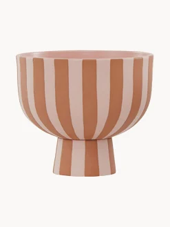 Online Oyoy Living Design Bol à fruits artisanal Toppu, haut. 13 cm Rose pâle, brun clair