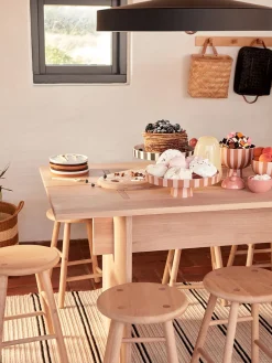 Online Oyoy Living Design Bol à fruits artisanal Toppu, haut. 13 cm Rose pâle, brun clair