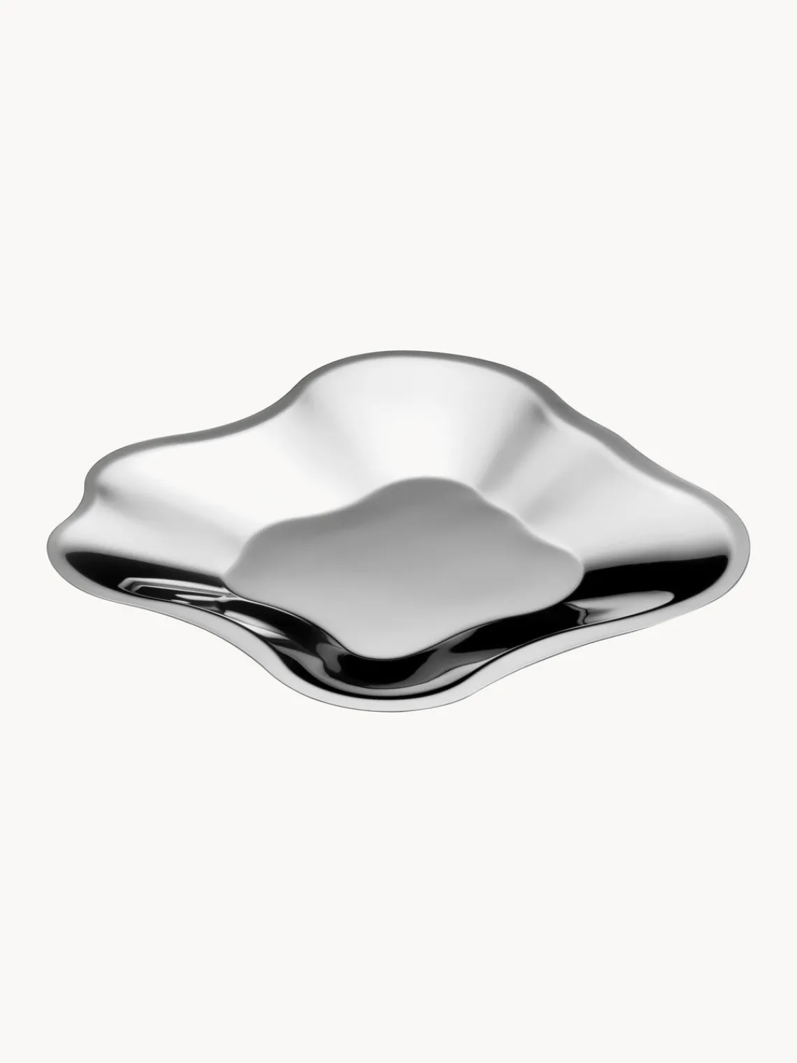 Hot iittala Bol décoratif en acier inoxydable Alvar Aalto Argenté