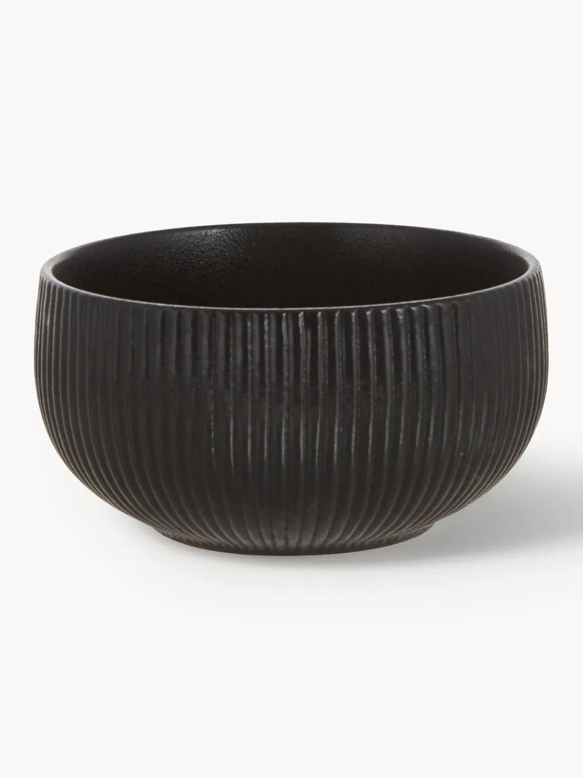 Clearance Bloomingville Bols à surface striée mate Neri, 2 pièces
