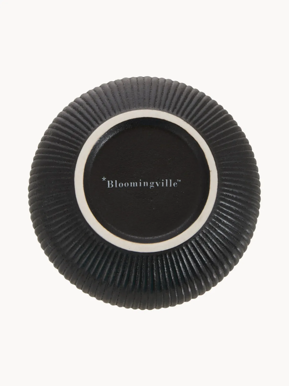Clearance Bloomingville Bols à surface striée mate Neri, 2 pièces
