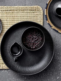 Clearance Bloomingville Bols à surface striée mate Neri, 2 pièces