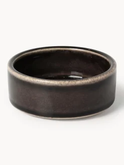 Sale Broste Copenhagen Bols apéritif artisanaux Nordic Coal, 4 pièces Noir, chiné