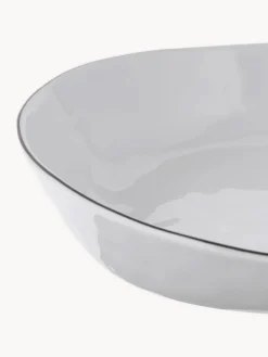 New Broste Copenhagen Bols artisanaux en porcelaine Salt, Ø 20 cm, 2 pièces