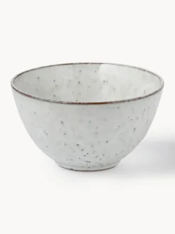 Outlet Broste Copenhagen Bols artisanaux Nordic Sand, 4 pièces Gris clair, chiné