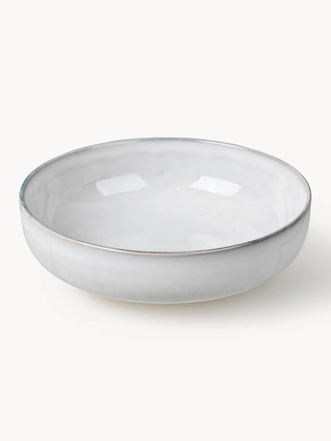 Hot Broste Copenhagen Bols artisanaux Nordic Sand, Ø 17 cm, 4 pièces Gris clair, chiné
