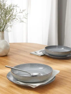 Online Broste Copenhagen Bols artisanaux Nordic Sea, 4 pièces Gris-bleu, chiné