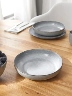 Online Broste Copenhagen Bols artisanaux Nordic Sea, 4 pièces Gris-bleu, chiné
