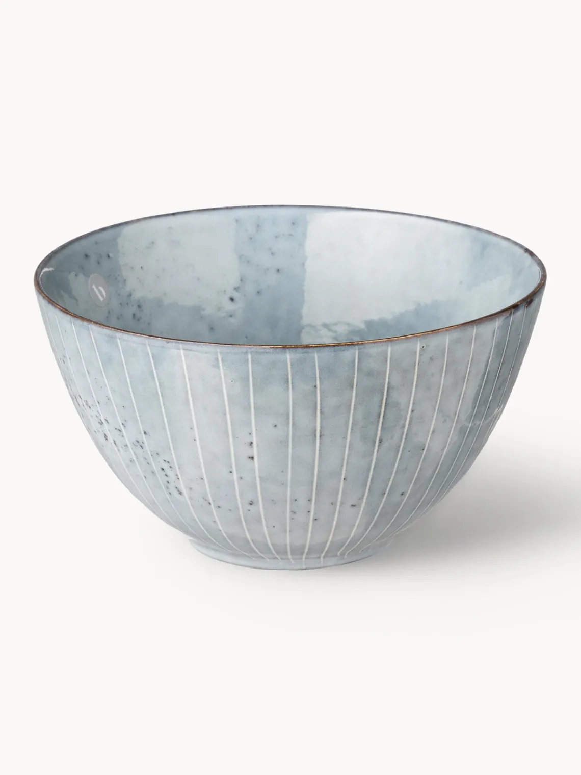 Hot Broste Copenhagen Bols artisanaux Nordic Sea, 4 pièces Gris-bleu, chiné