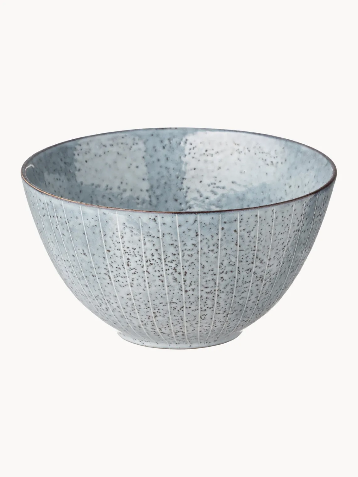 Hot Broste Copenhagen Bols artisanaux Nordic Sea, 4 pièces Gris-bleu, chiné