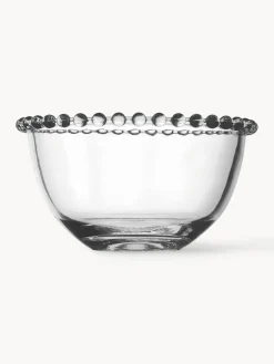 Sale Cote Table Bols en verre à bord décoré Perles, 2 pièces