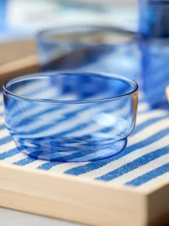 Clearance Lyngby Bols en verre borosilicaté Torino, 2 pièces Bleu, transparent