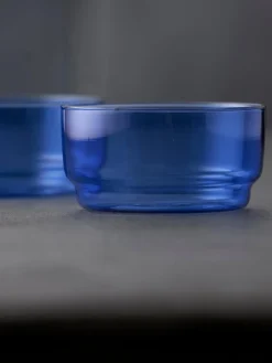 Clearance Lyngby Bols en verre borosilicaté Torino, 2 pièces Bleu, transparent