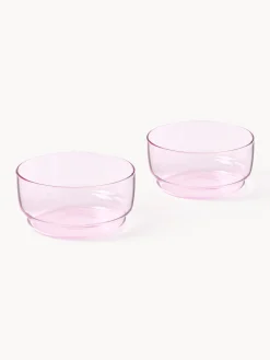 Outlet Lyngby Bols en verre borosilicaté Torino, 2 pièces Rose pâle, transparent